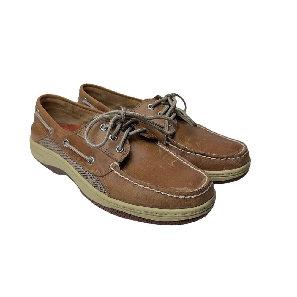 Sperry Men's Billfish 3-Eye Boat Casual Shoes, Dark Tan, Size 8W US
